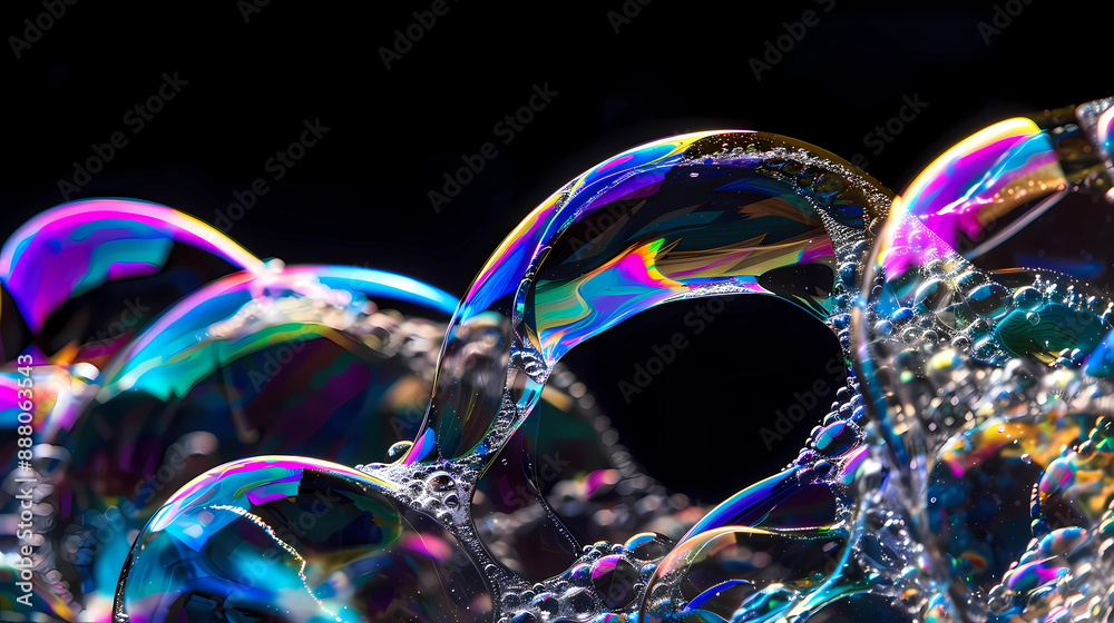 authentic soap bubbles against a deep black background
authentic soap bubbles against a deep black background