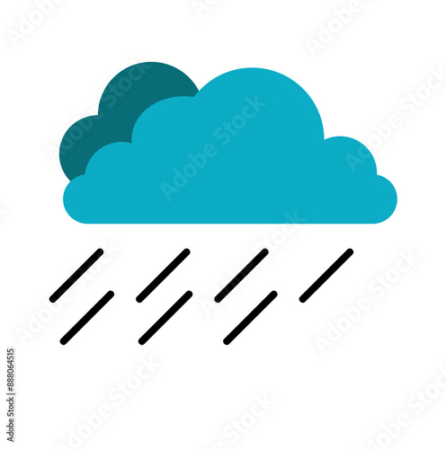 Rain vector icons Rain warning sign. Rainy cloud trendy. icon on white background for web graphic.