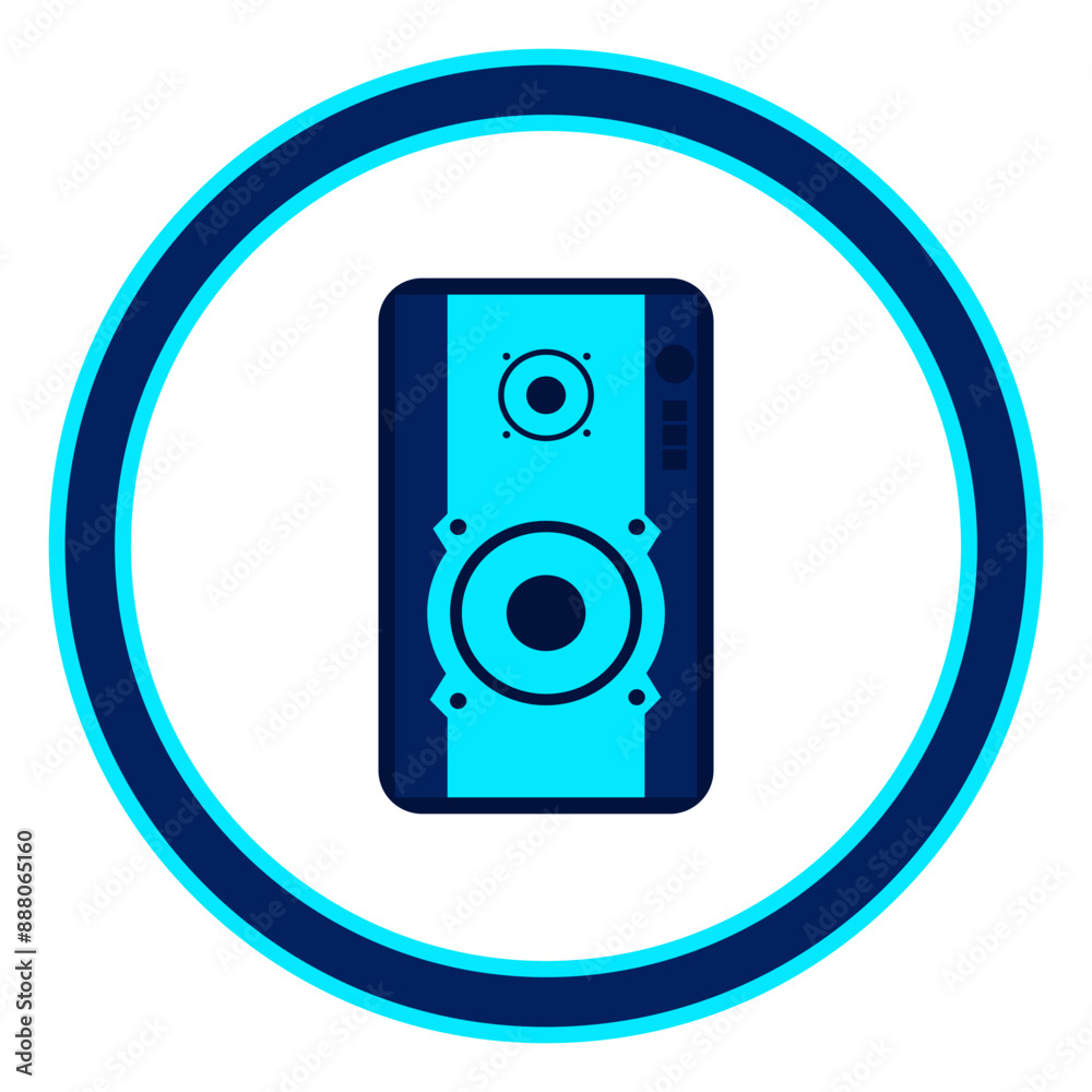 blue loudspeaker speaker logo blue loudspeaker speaker logo