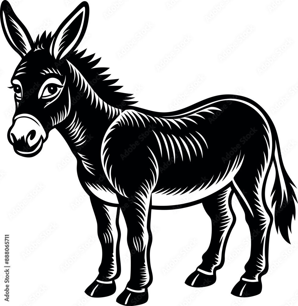 Fototapeta premium Donkey silhouette