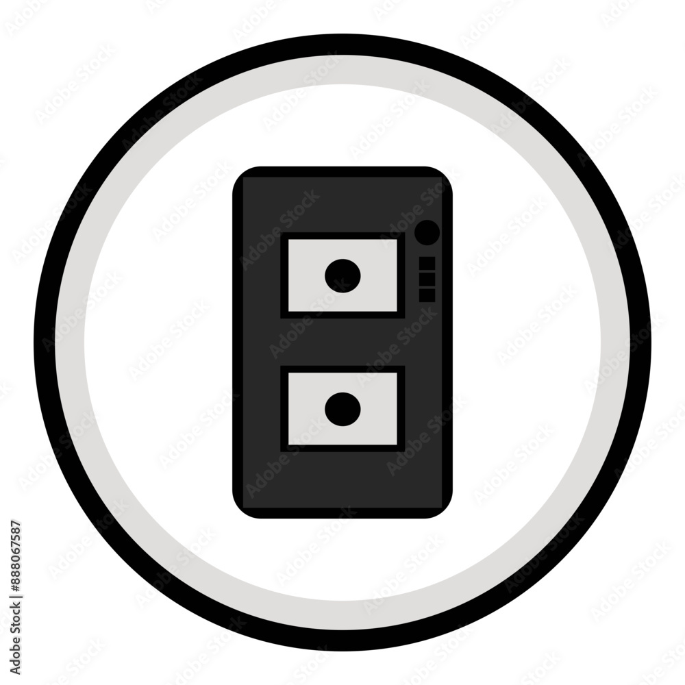 Obraz premium black speaker loudspeaker logo