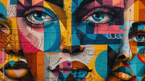 Capture the cultural diversity of a neighborhood through its street art