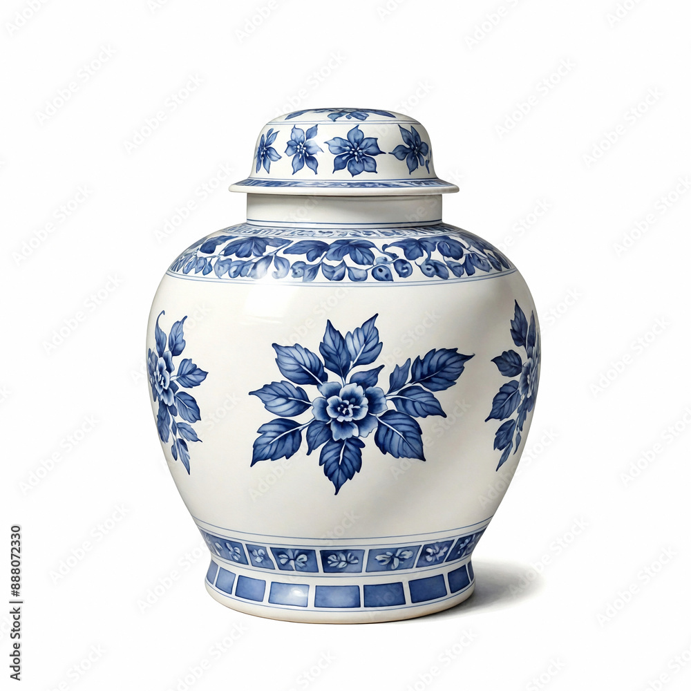 Blue and White Porcelain Jar Blue and White Porcelain Jar