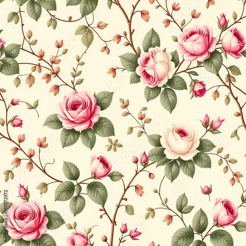 seamless pattern with flowers 