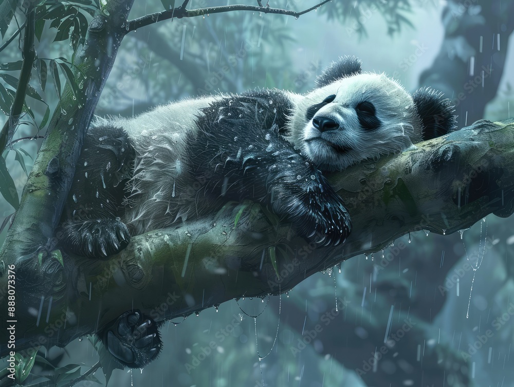 Fototapeta premium lemur in the water