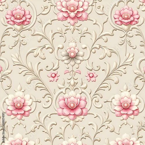 Wallpaper Mural seamless pattern with flowers
 Torontodigital.ca