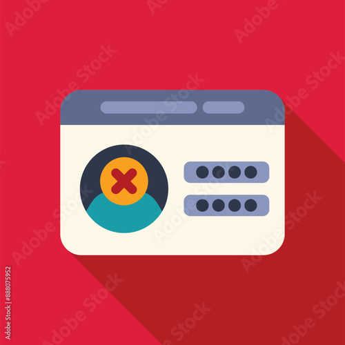Website login form is showing a failed access attempt message, the user is trying to access