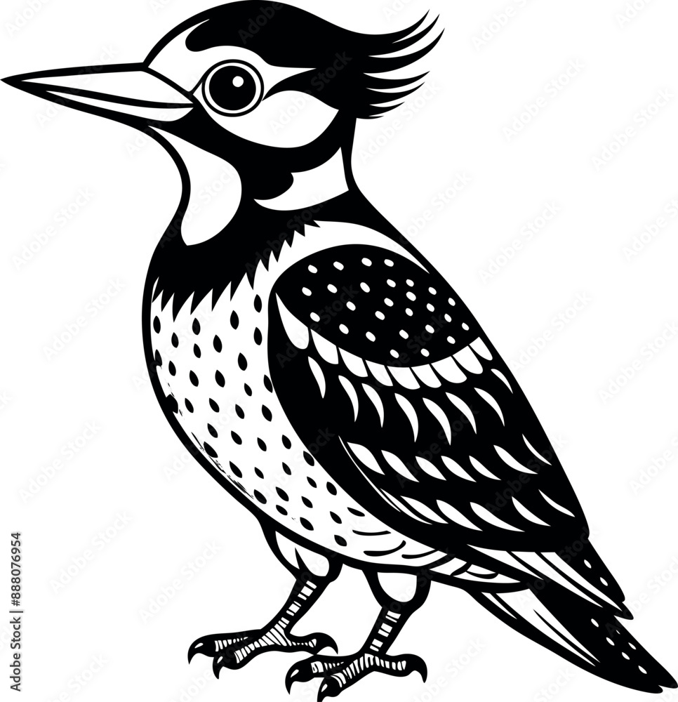 Obraz premium Woodpecker silhouette