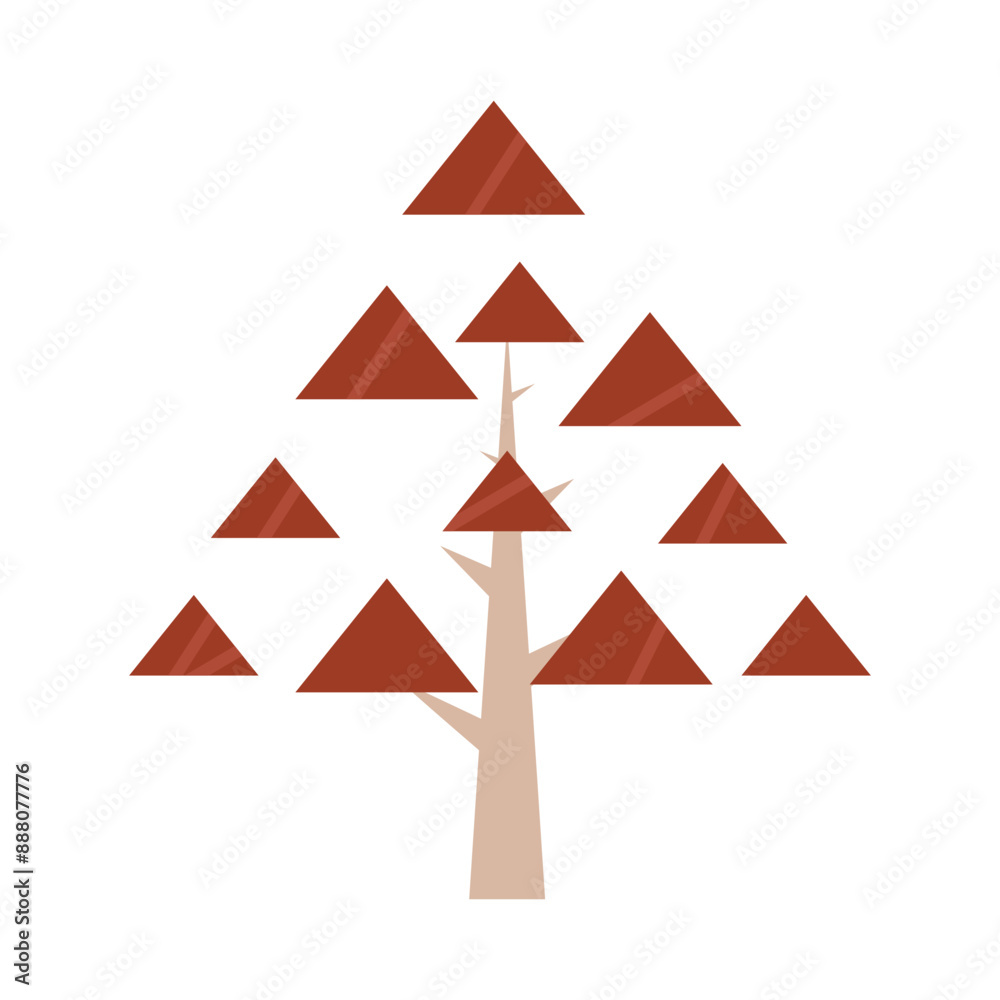 simple abstract vector tree illustration simple abstract vector tree illustration