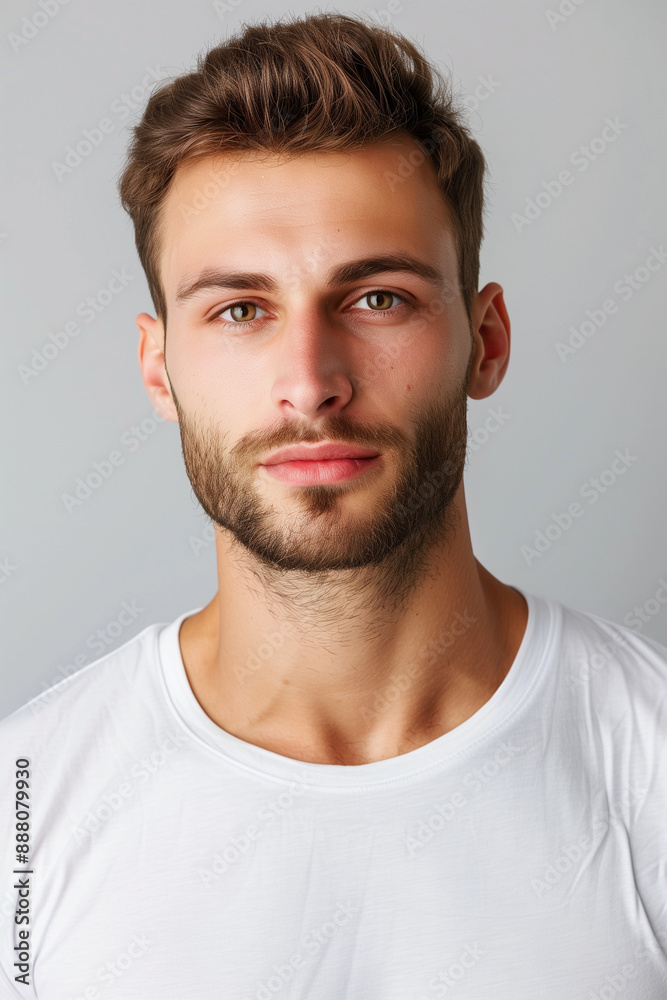 Fototapeta premium studio portrait of a young man looking at the camera with a serious expression