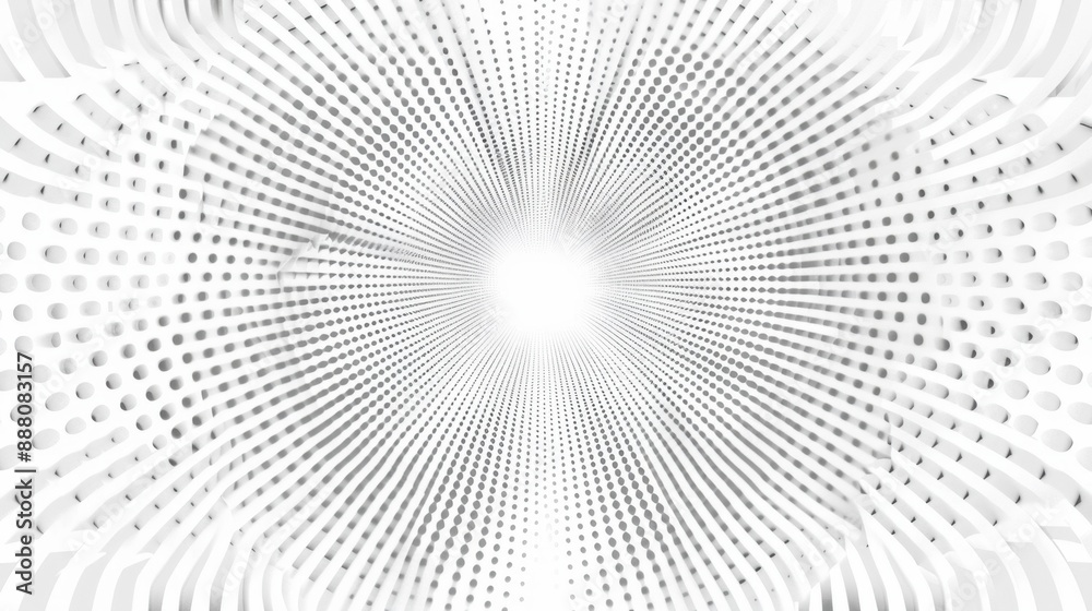 Abstract geometric round shape background concept in white and gray colors. Modern and simple radial pattern in halftone. Abstract geometric round shape background concept in white and gray colors. Modern and simple radial pattern in halftone.