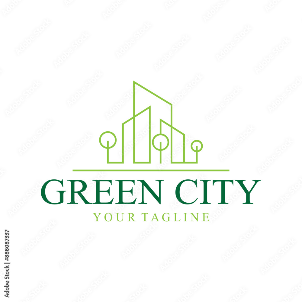 green and healthy modern city with leaf logo design for business, property, building, eco city, future city, architect, environmentally friendly green and healthy modern city with leaf logo design for business, property, building, eco city, future city, architect, environmentally friendly