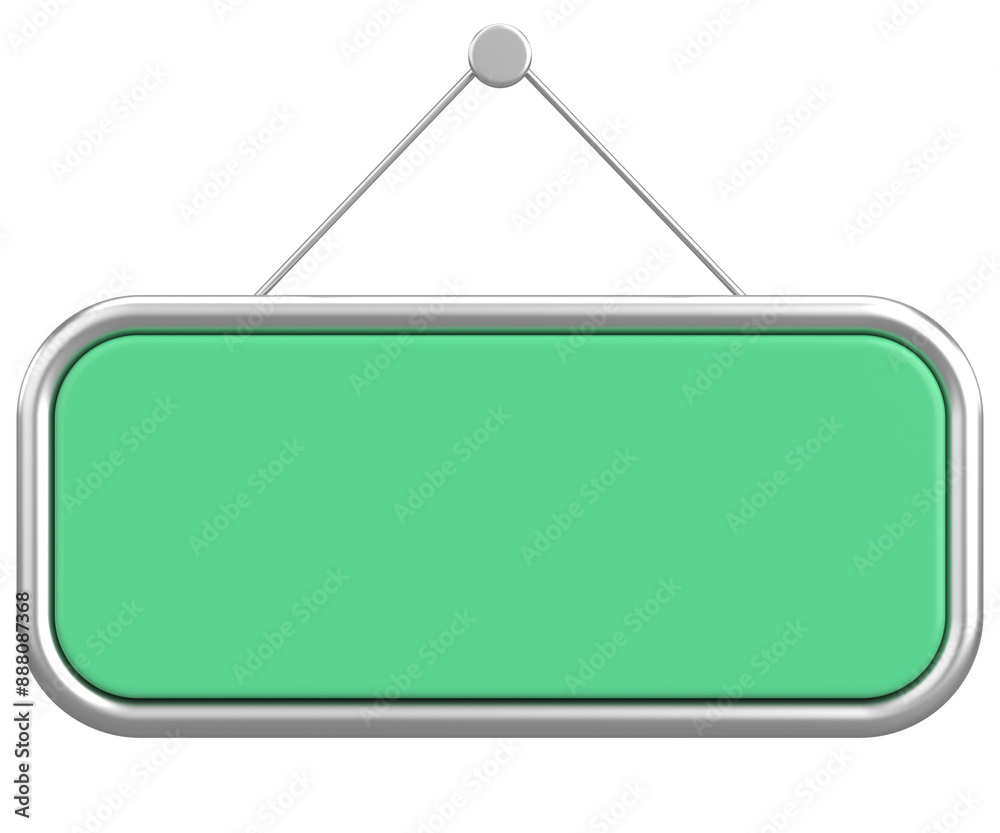 Empty Hanging Sign. 3D Illustration. Empty Hanging Sign. 3D Illustration.