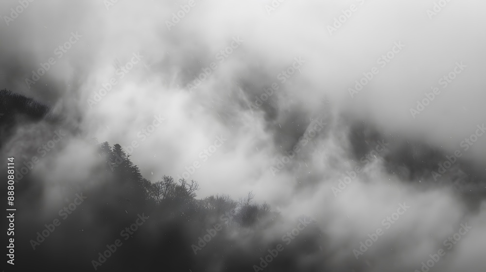 Fototapeta premium mountain, landscape, mountains, sky, fog, nature, sunset, sunrise, cloud, morning, mist, view, clouds, hill, forest, dawn, tree, valley, snow, evening, sun, winter, beauty, foggy, travel