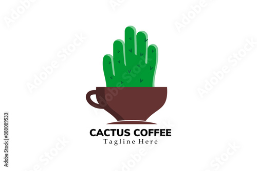 Juli20244-10.Modern Flat Unique cactus logo vintage with film video logo templateps