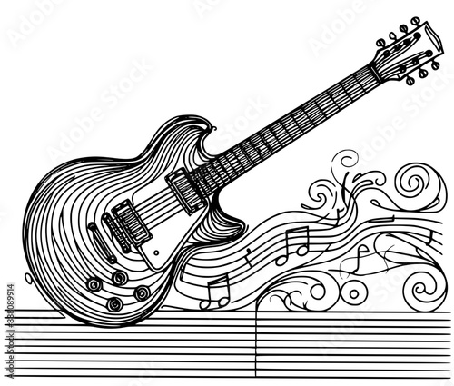 electric guitar vector illustration