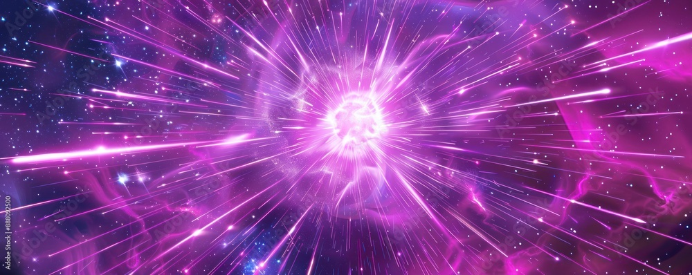 Fototapeta premium Majestic explosion of vibrant energy in the cosmos