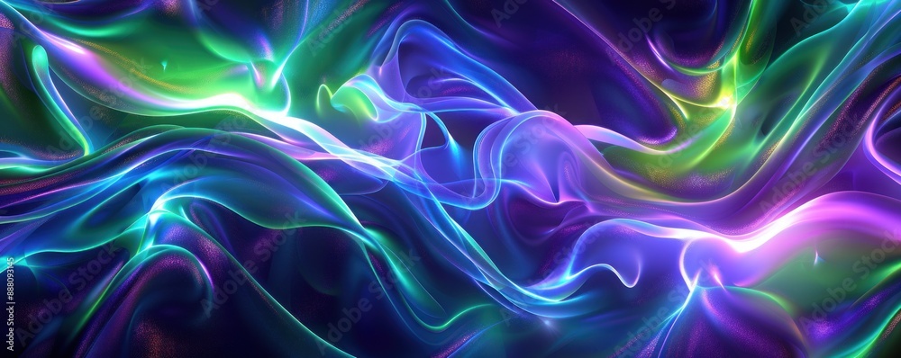 Glowing neon light waves with vibrant colors and smooth curves Glowing neon light waves with vibrant colors and smooth curves
