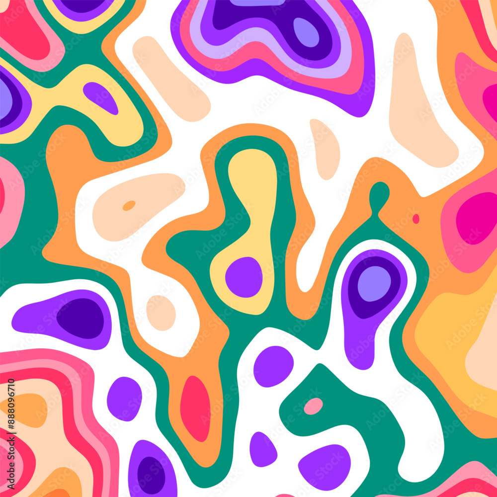 COLORFUL TEMPLATE ABSTRACT PAPER CUT BLOB SHAPES PATTERN DESIGN FLAT COLOR FOR WALLPAPER BACKGROUND ELEMENT VECTOR 