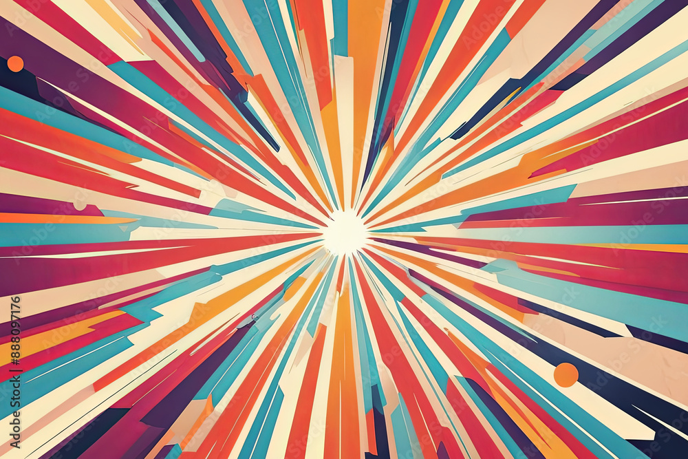 Starburst abstract background featuring vibrant Starburst abstract background featuring vibrant