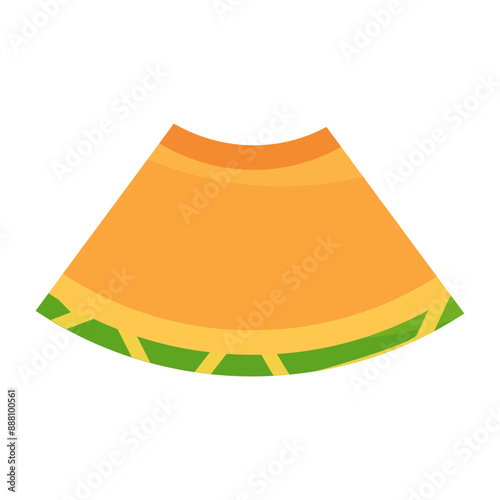 illustration of ripe melon fruit, tropical fruit