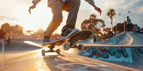 skateboarder in skate park