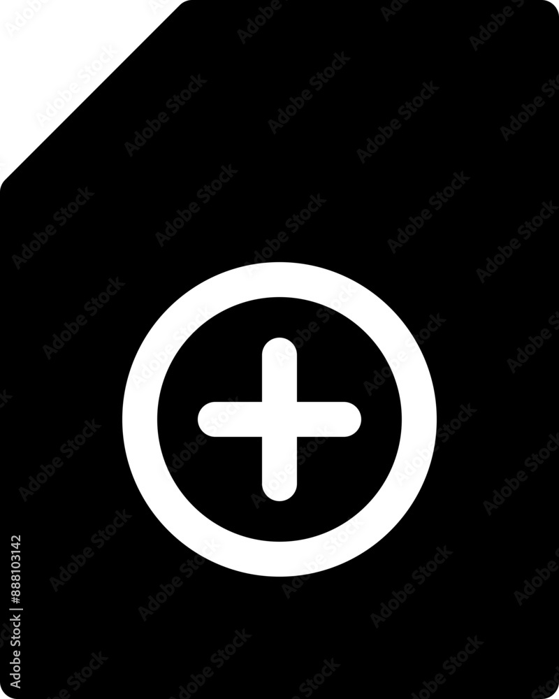 Obraz premium add document icon 