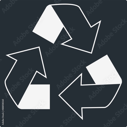 Free Download Recycle Icon Vector Illustration Simple - GFXLoad