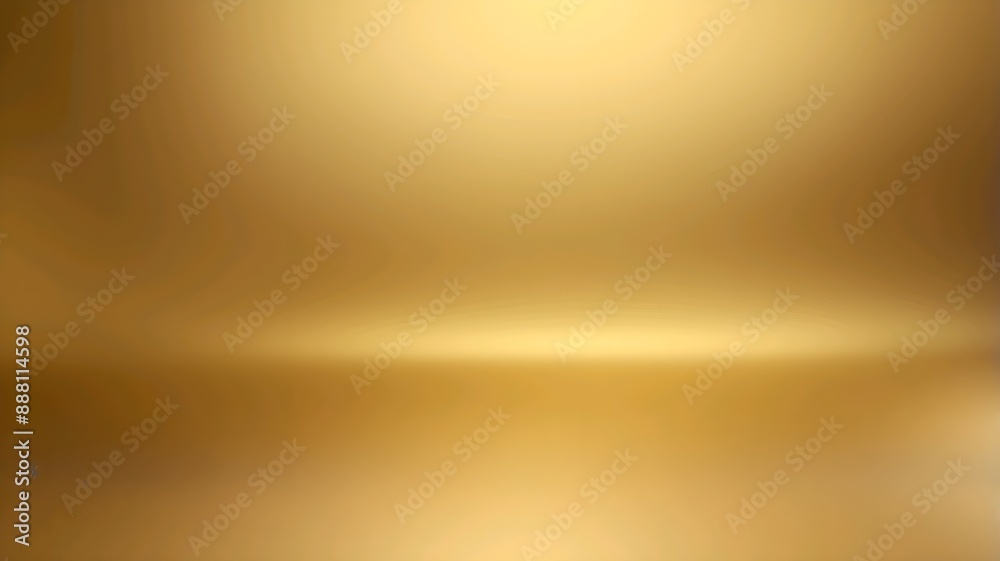 Gold gradient blurred background with soft glowing backdrop, background texture for design