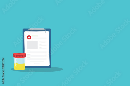 urine test for medical and healthcare. Illustration for websites, landing pages, mobile applications, posters and banners.	
