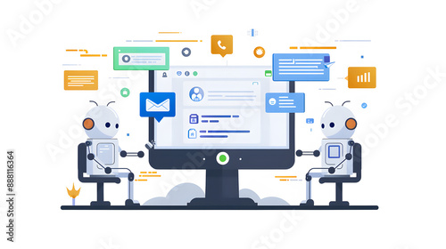 Chatbot conversation with clients. Chat bot chatting. Optimizing language models for dialogue. Artificial intelligence robot answer questions, generate refinement conversation, provide smart solution
