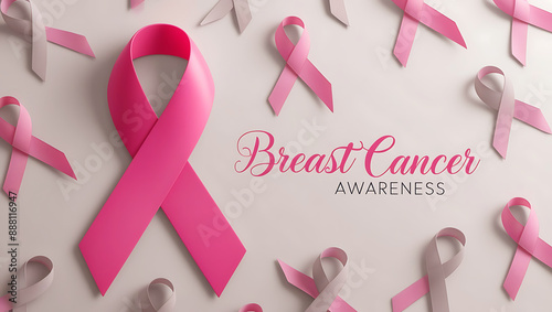 Breast Cancer pink October ribbon awareness campaign month social media post design
