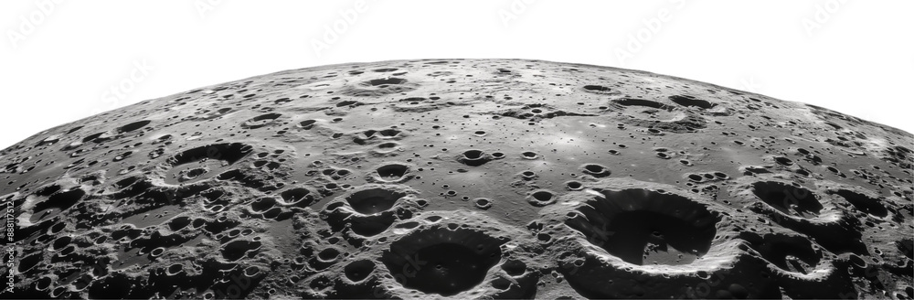 Detailed Moon Surface on isolated background Detailed Moon Surface on isolated background