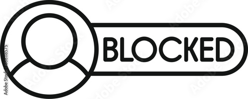 Outline of a person icon is blocked from internet access for security reasons