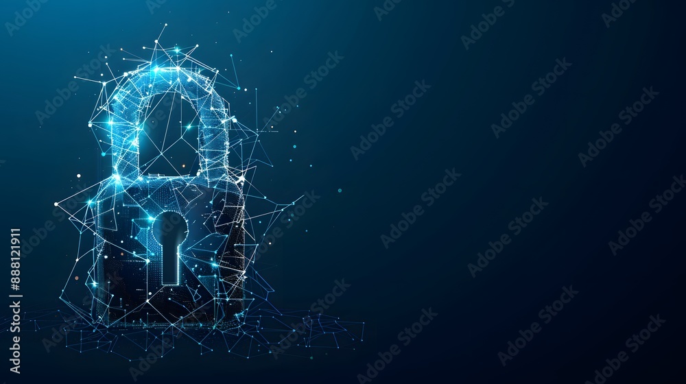 Cybersecurity and information or network protection. Future technology web services for business and internet project