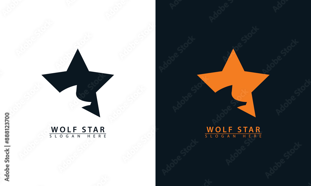 Obraz premium Abstract luxury wolf head vector logo design template