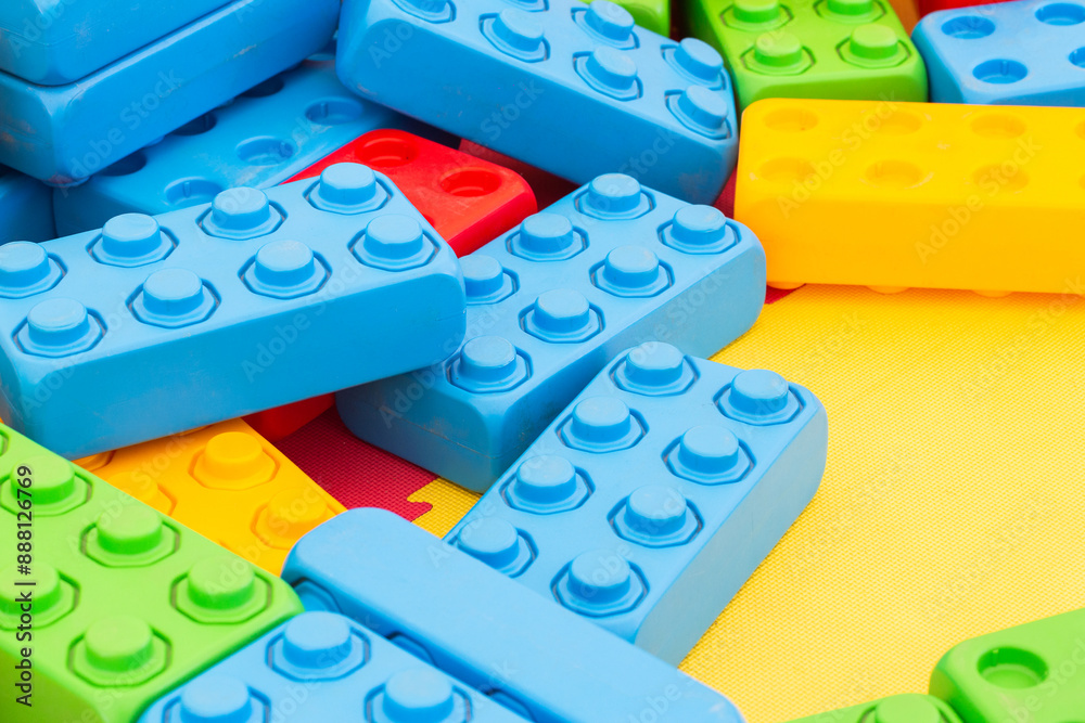 Colorful building blocks for children, offering a fun and educational ...