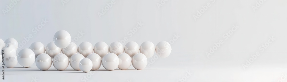 Group of white spheres on white background Group of white spheres on white background