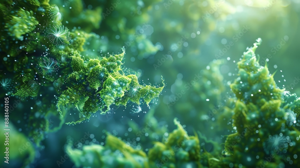 Close-up of vibrant green moss in a lush forest, illuminated by soft sunlight, depicting the beauty of nature in detail. Close-up of vibrant green moss in a lush forest, illuminated by soft sunlight, depicting the beauty of nature in detail.