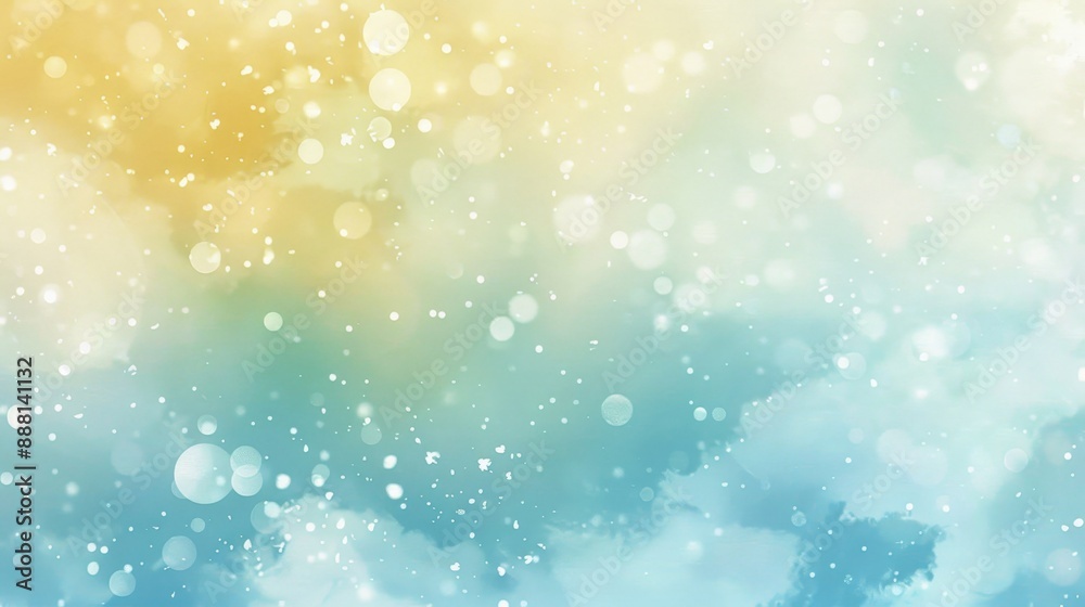 Soft pastel yellow blue gradients wallpaper with cloud textures tiny twinkling lights Soft pastel yellow blue gradients wallpaper with cloud textures tiny twinkling lights