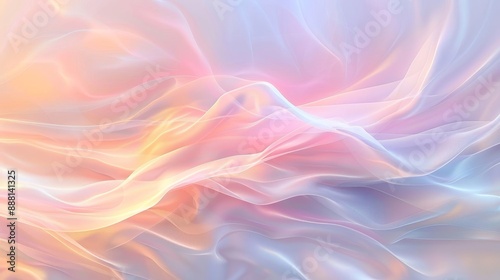 Abstract background with soft pastel colors smooth undulating shapes and delicate light flares