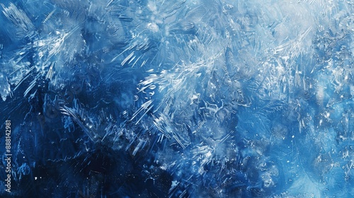 Wallpaper Mural Abstract wallpaper with cool blues and silvers crystalline texture icy backdrop Torontodigital.ca