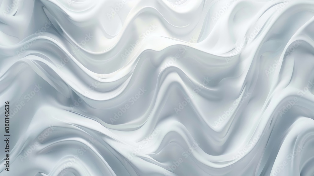 Fototapeta premium Abstract Wavy White Background
