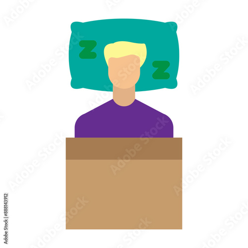 Sleep Vector Flat Icon Design