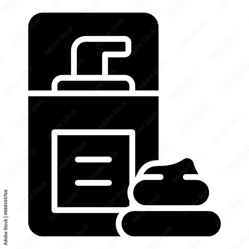 Shaving Foam glyph icon