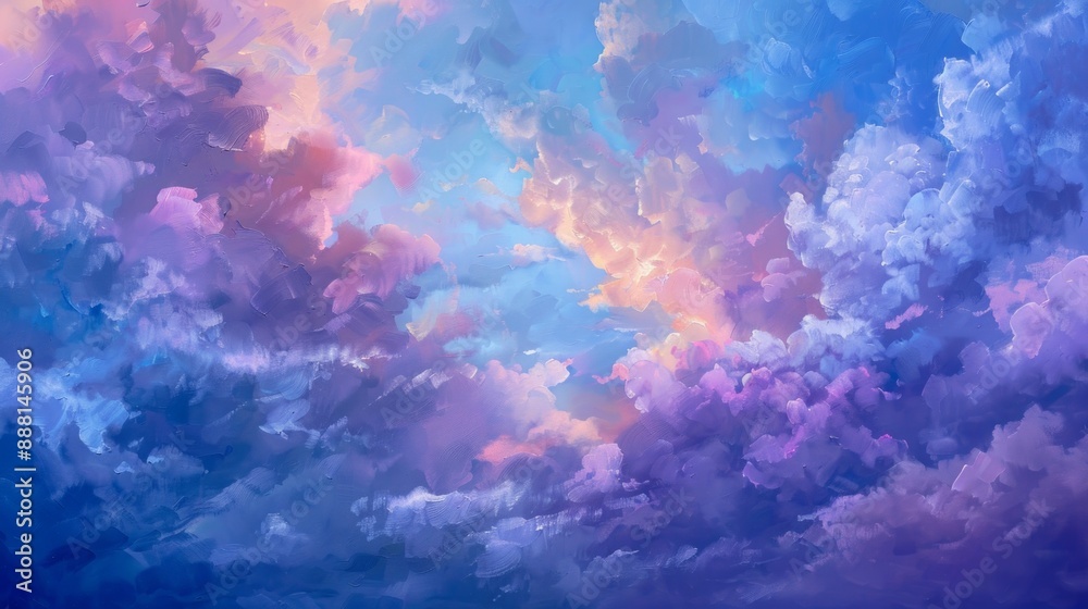 Dreamy Pastel Sky with Clouds Dreamy Pastel Sky with Clouds