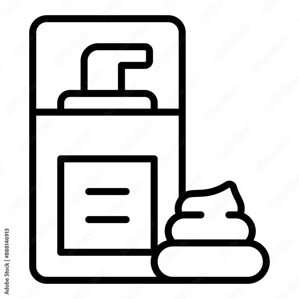 Shaving Foam line icon