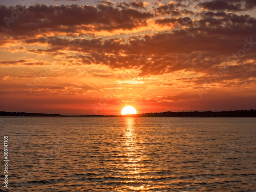sunset over the sea