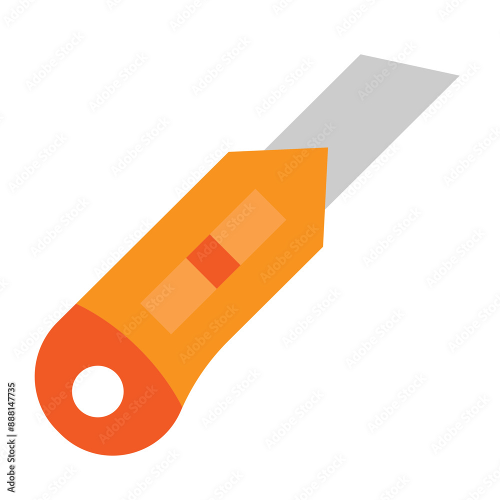 Utility Knife Vector Flat Icon Design Utility Knife Vector Flat Icon Design