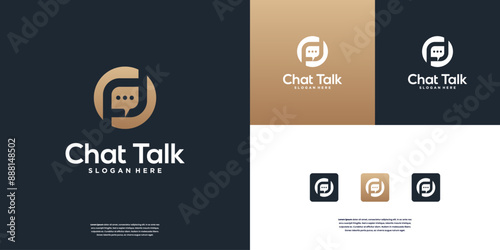 Modern Chat Talk Logo Design Inspiration